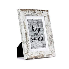 kennethan Rotten White 5x7 inch Picture Frame Wide Molding - Wall Mounting Material Included image 0