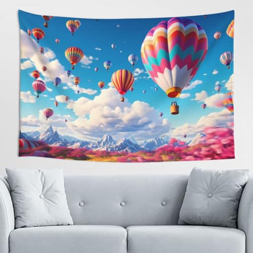 Bedbliss Hot Air Balloon Wall Tapestry - Festive Home Decor And Versatile Accent 40x60in image 0