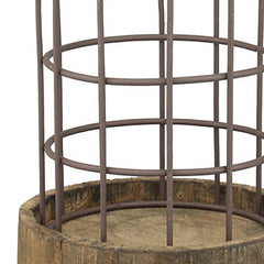 Stonebriar SB-5393C 2PC Wire METAL CLOCHE SET, Set of 2, Brown image 3