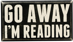 Primitives by Kathy 19422 Box Sign, 7" x 4", I'm Reading image 0
