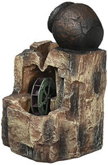 OK LIGHTING 11 in. Stone/Gray LED Table Fountain image 2