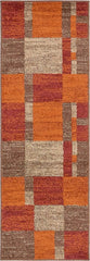 Unique Loom Autumn Collection Area Rug - Providence (2' x 6' 1" Runner, Multi/ Beige) image 1