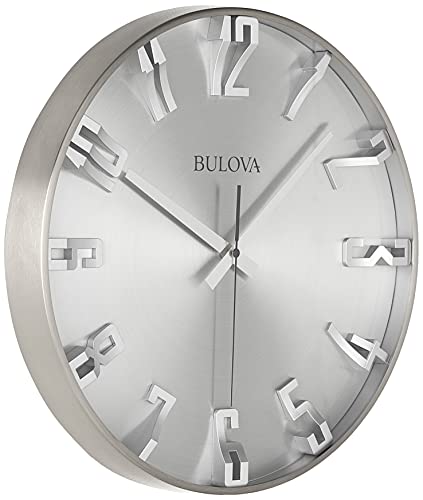 Bulova C4846 Director Wall Clock, Satin Pewter Finish image 0