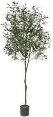 VIAGDO Artificial Olive Tree 6ft Tall Fake Potted Olive Silk Tree with Planter Large Faux Olive Branches and Fruits Artificial Tree for Home Office Living Room Decor Indoor, 1176 Leaves image 0