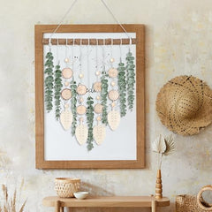 Sggvecsy 21’’ Eucalyptus Wall Hanging Decor Artificial Eucalyptus Plant Fake Greenery Leaves Boho Wall Decor with Wooden Stick for Bedroom Bathroom Kitchen Rustic Farmhouse Home Living Room Decoration image 3