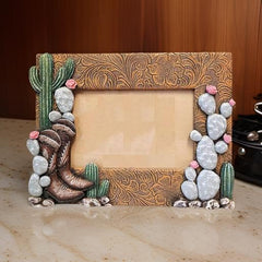 The Bridge Collection 4x6 Western Boots and Cactus Picture Frame - Western Home Decor Items - Picture Frame for Western, Cowgirl, or Country Decor image 1