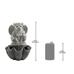 Water Fountain - Cedric the Squirt Gothic Gargoyle Statue Garden Decor Tabletop Fountain - Desk Fountain Water Feature image 1