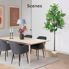 Growneer 6FT Artificial Fiddle Leaf Fig Tree with 98 Large Faux Fiddle Leaves, Dried Moss and Basket Fig Silk Tree Plants in Pot for Indoor Outdoor Divider, Home Office Decor image 2
