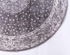Unique Loom Bromley Collection Area Rug - Midnight (3' 1" Round, Dark Gray/ Gray) image 2