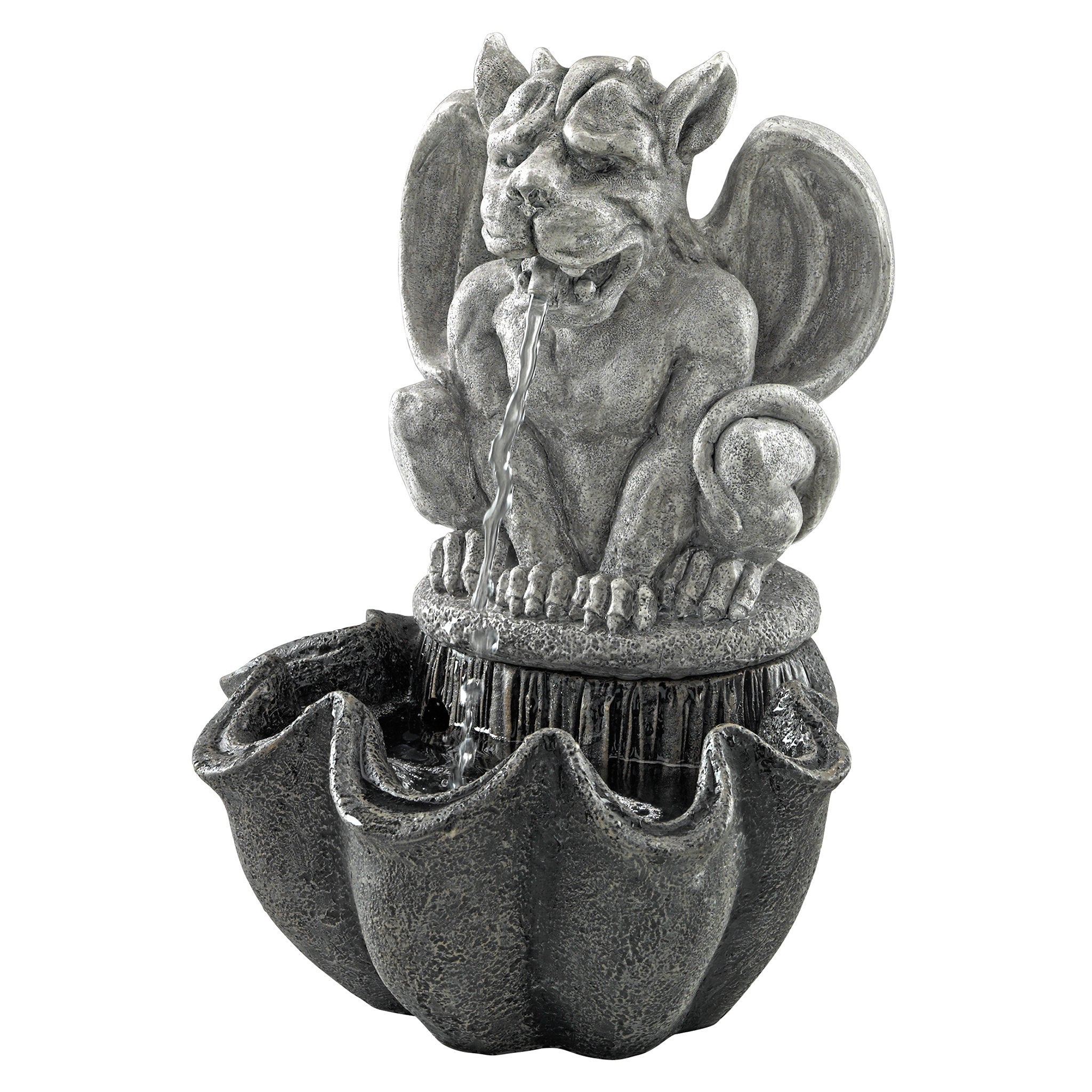 Water Fountain - Cedric the Squirt Gothic Gargoyle Statue Garden Decor Tabletop Fountain - Desk Fountain Water Feature image 0