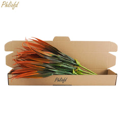 Phliofd 6Pcs Artificial Grass Fake Plants 17.3in Outdoor Plastic Plants UV Resistant Greenery Fake Grass for Home Window Garden Office Patio Hanging Planter Pathway Front Porch Décor Red image 1