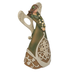 Roman Giftware Inc., Irish & Celtic Collection, 7" H Woodcut Irish Angel Figure,Religious, Inspirational, Durable (7x3x2) image 2