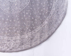 Unique Loom Bromley Collection Area Rug - Midnight (3' 1" Round, Dark Gray/ Gray) image 1