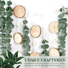 Sggvecsy 21’’ Eucalyptus Wall Hanging Decor Artificial Eucalyptus Plant Fake Greenery Leaves Boho Wall Decor with Wooden Stick for Bedroom Bathroom Kitchen Rustic Farmhouse Home Living Room Decoration image 1