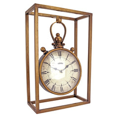 Design Toscano Industrial Age Mantel Clock, 13 Inch, Metalware, Brass image 0