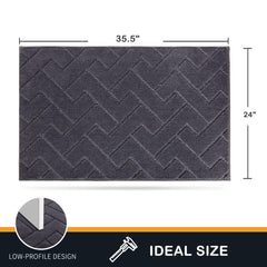 PURRUGS Absorbent Non-Slip Machine Washable Entry Rug and Mat, Shoes Scraper and Dog Mat, Super Absorbent Welcome Mat for Front and Back Doors, Muddy Wet Shoes and Paws image 1