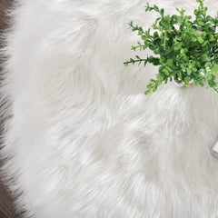 Latepis White Sheepskin Rug 2x3 Faux Fur Sheepskin Rug for Living Room Fluffy Washable Rug for Bedroom Luxury Room Decor Furry Rug Rectangle image 2