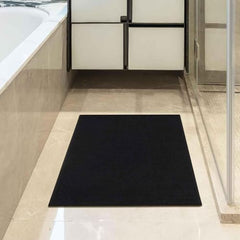 Machine Washable Modern Solid Design Non-Slip Rubberback 2x3 Traditional Area Rug for Entryway, Bedroom, Kitchen, Bathroom, 2'3" x 3', Black image 2