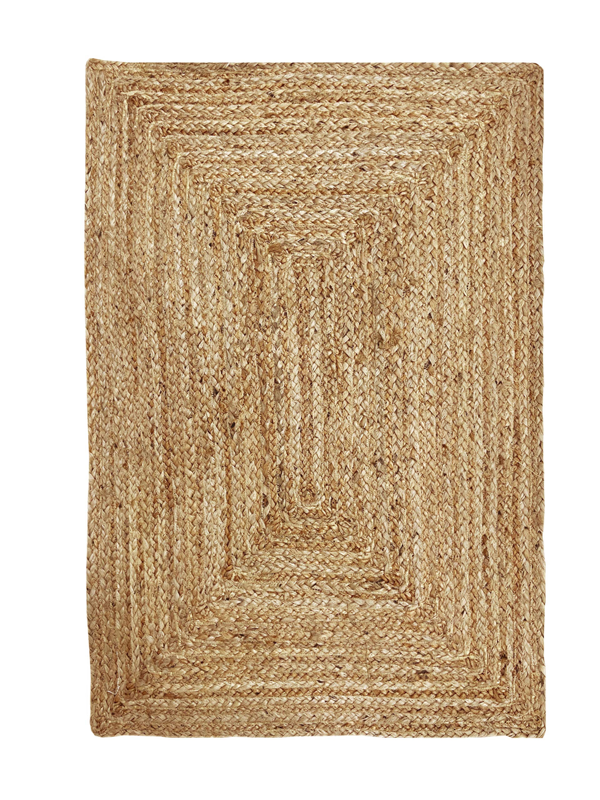 Hausattire Hand Woven Jute Braided Rug, 2'x3' – Natural, Reversible Boho Entry Area Rugs for Kitchen, Living Room I Farmhouse Indoor Outdoor Decorative Floor Rug, 24x36 Inches image 5