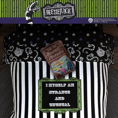 Franco Collectibles Beetlejuice for The Recently Deceased Book Bedding Super Soft Plush Decorative Throw Pillow, 14 in X 9 in, (Officially Licensed Product) image 2