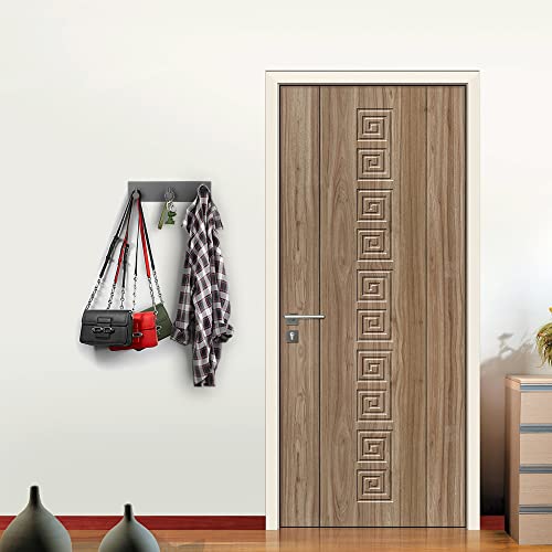VIRFIN Key Holder for Wall with 2 Self-Adhesive Tapes, No Damage Key Holder Rack for Wall with 3 Key Hooks for Entryway, Door, Bathroom, Kitchen(Black) image 4