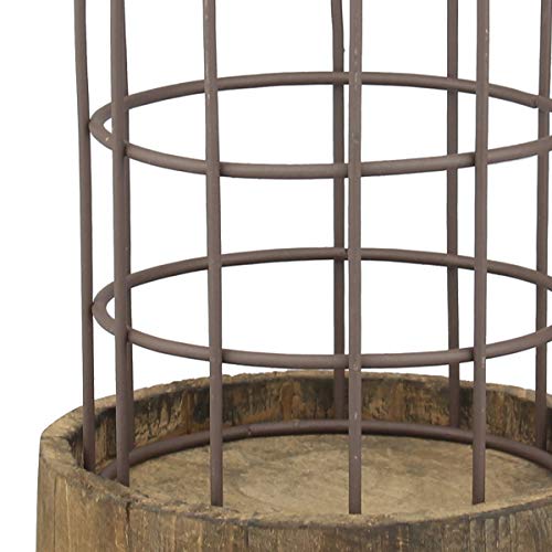 Stonebriar SB-5393C 2PC Wire METAL CLOCHE SET, Set of 2, Brown image 3