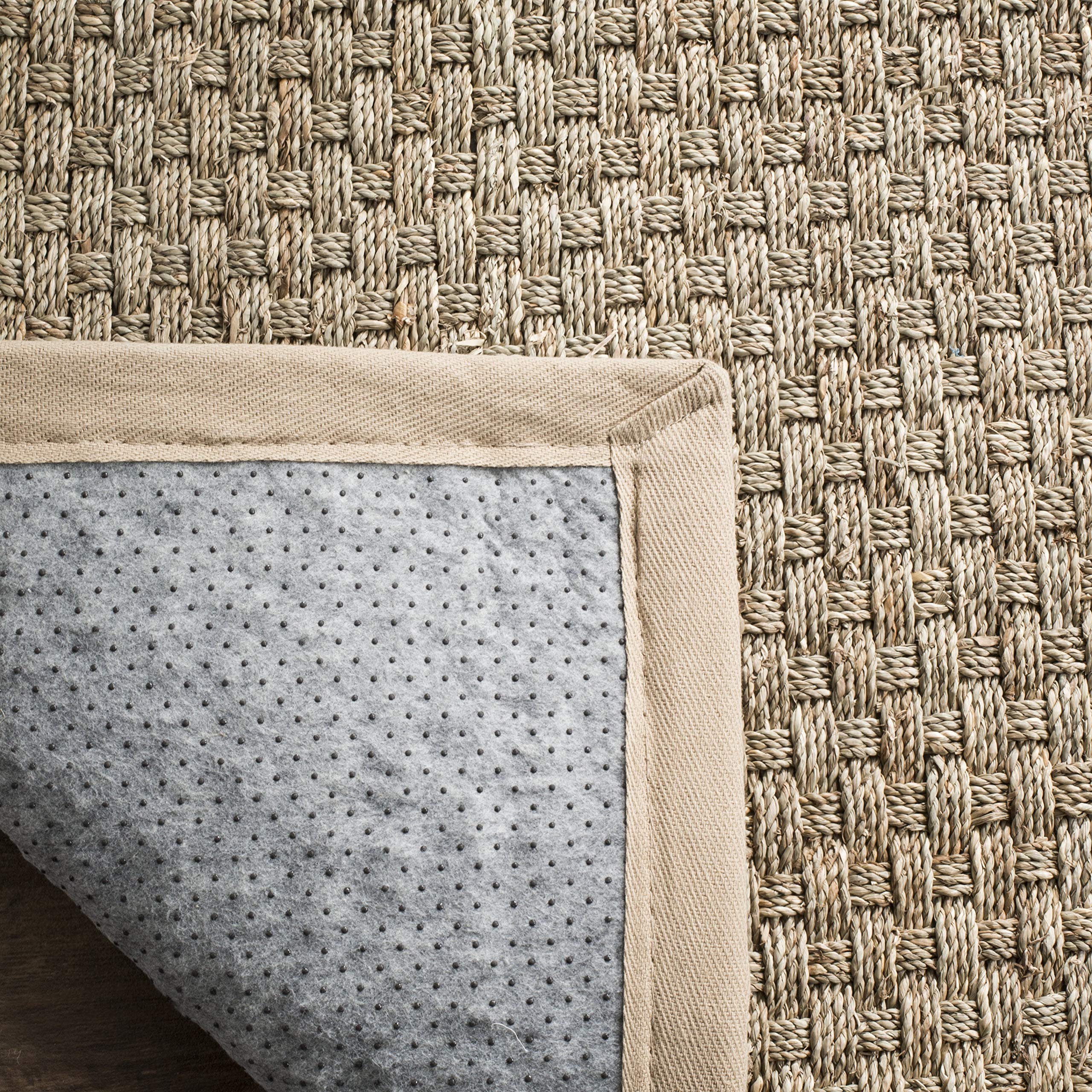 SAFAVIEH Natural Fiber Collection Accent Rug - 2' x 3', Natural &amp; Beige, Border Basketweave Seagrass Design, Easy Care, Ideal for High Traffic Areas in Entryway, Living Room, Bedroom (NF114A) image 3