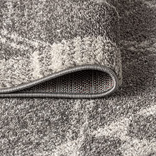 JONATHAN Y MOH200C-8 Amir Moroccan Beni Souk Indoor Area-Rug Bohemian Farmhouse Rustic Geometric Easy-Cleaning Bedroom Kitchen Living Room Non Shedding, 8 X 10, Gray,cream image 2