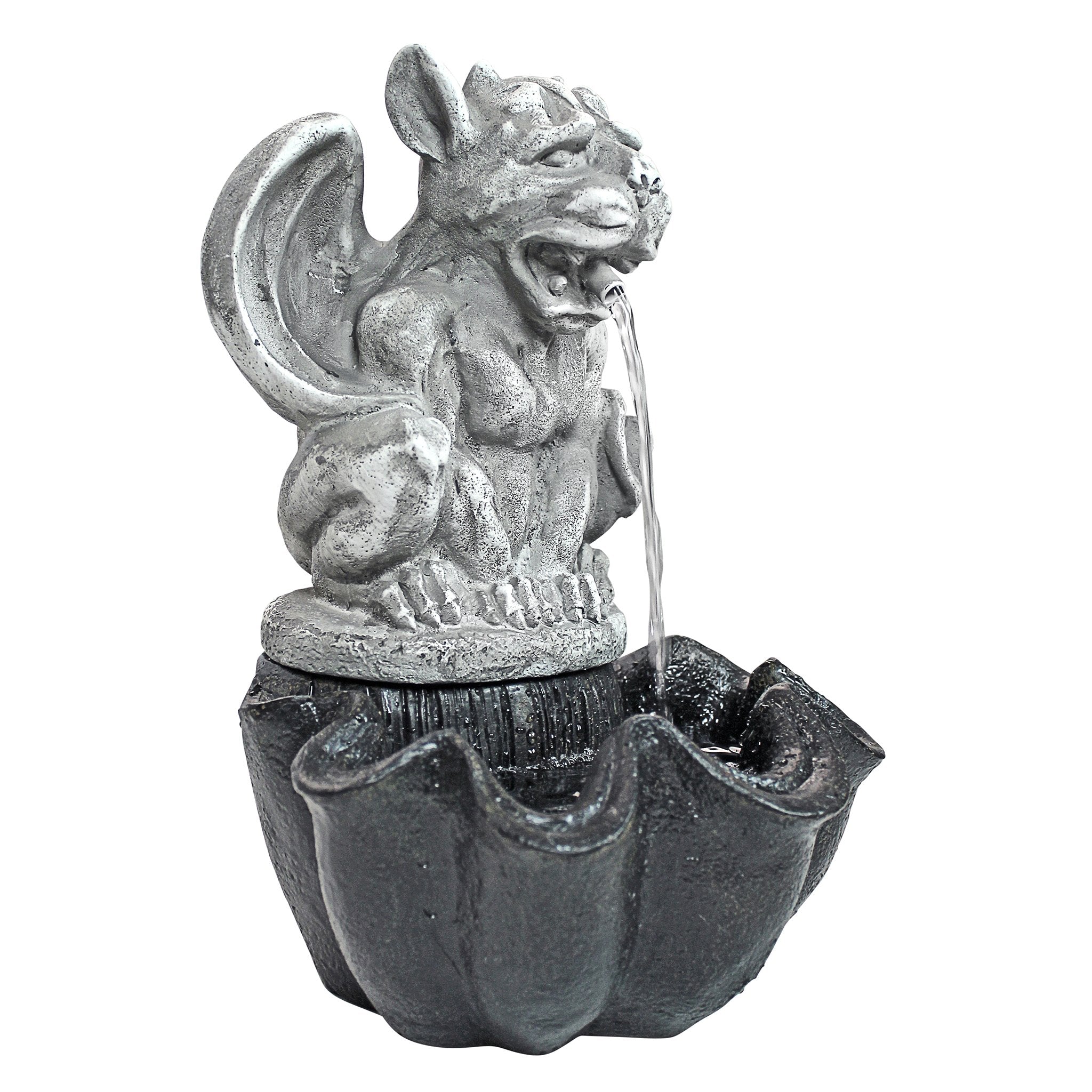 Water Fountain - Cedric the Squirt Gothic Gargoyle Statue Garden Decor Tabletop Fountain - Desk Fountain Water Feature image 2