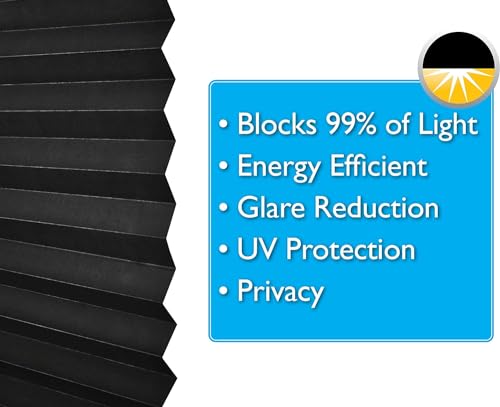 Redi Shade No Tools Original Blackout Pleated Paper Shade Black, 36 in x 72 in, 6 Pack image 5