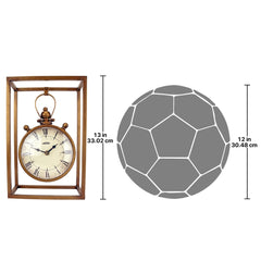 Design Toscano Industrial Age Mantel Clock, 13 Inch, Metalware, Brass image 1
