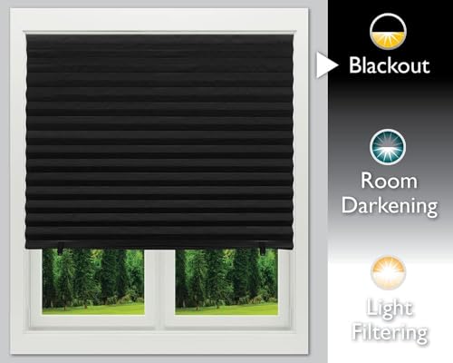 Redi Shade No Tools Original Blackout Pleated Paper Shade Black, 36 in x 72 in, 6 Pack image 4