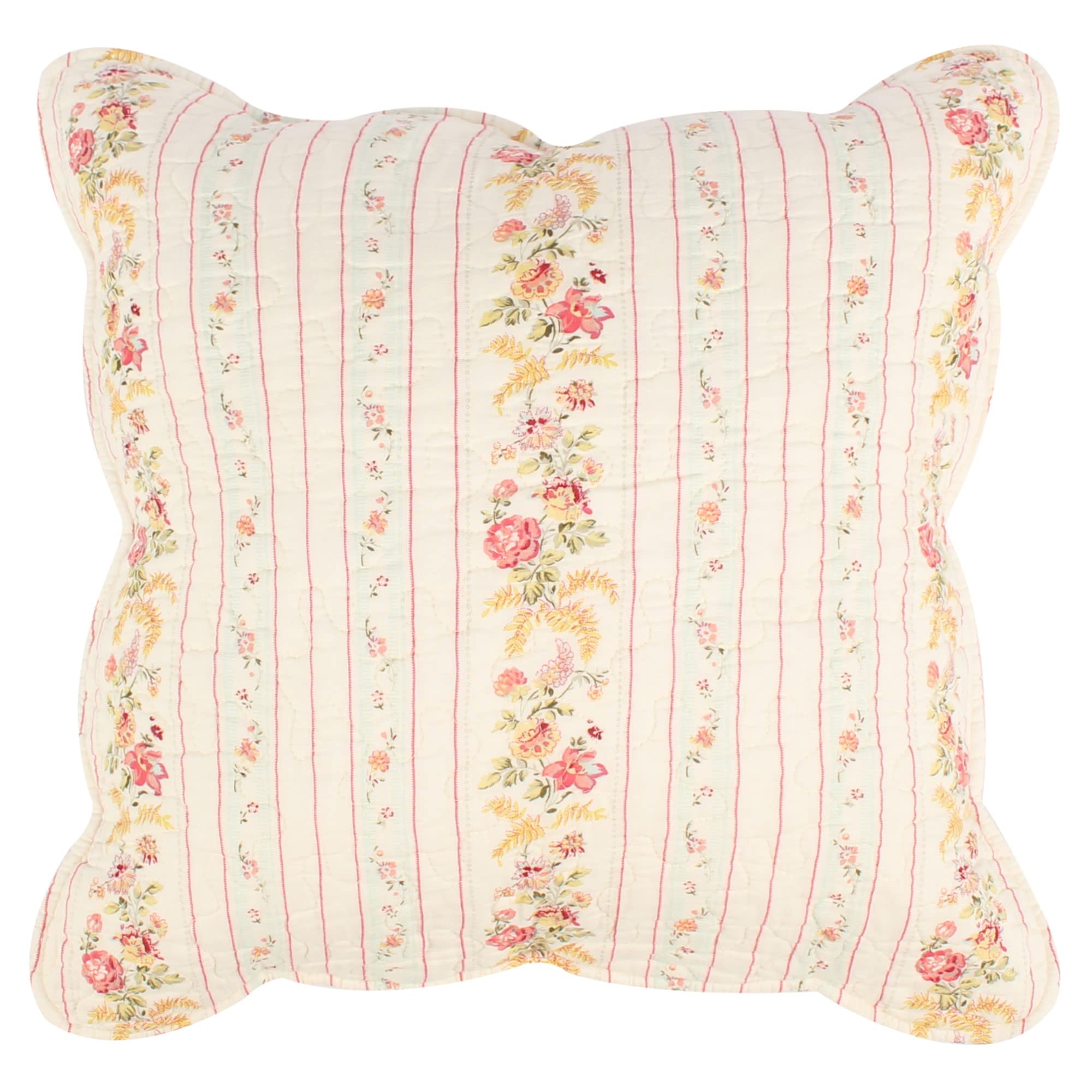 Greenland Home Antique Rose Pillow Set, 18 x 18 inches each (x2), Blue 2 Count image 3
