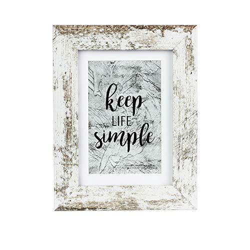 kennethan Rotten White 5x7 inch Picture Frame Wide Molding - Wall Mounting Material Included image 4