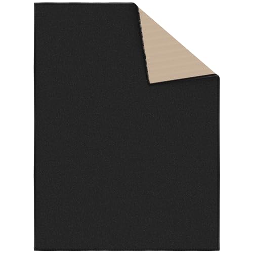 Machine Washable Modern Solid Design Non-Slip Rubberback 2x3 Traditional Area Rug for Entryway, Bedroom, Kitchen, Bathroom, 2'3" x 3', Black image 5