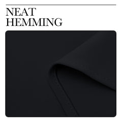 NICETOWN Halloween Pitch Black Solid Thermal Insulated Grommet Blackout Curtains/Drapes for Bedroom Window (2 Panels, 42 inches Wide by 63 inches Long, Black) image 3