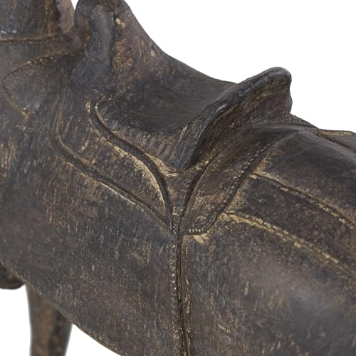 Deco 79 Polystone Horse Decorative Sculpture Prancing Home Decor Statue, Accent Figurine 14" x 4" x 15", Brown image 17