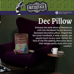 Franco Collectibles Beetlejuice for The Recently Deceased Book Bedding Super Soft Plush Decorative Throw Pillow, 14 in X 9 in, (Officially Licensed Product) image 3