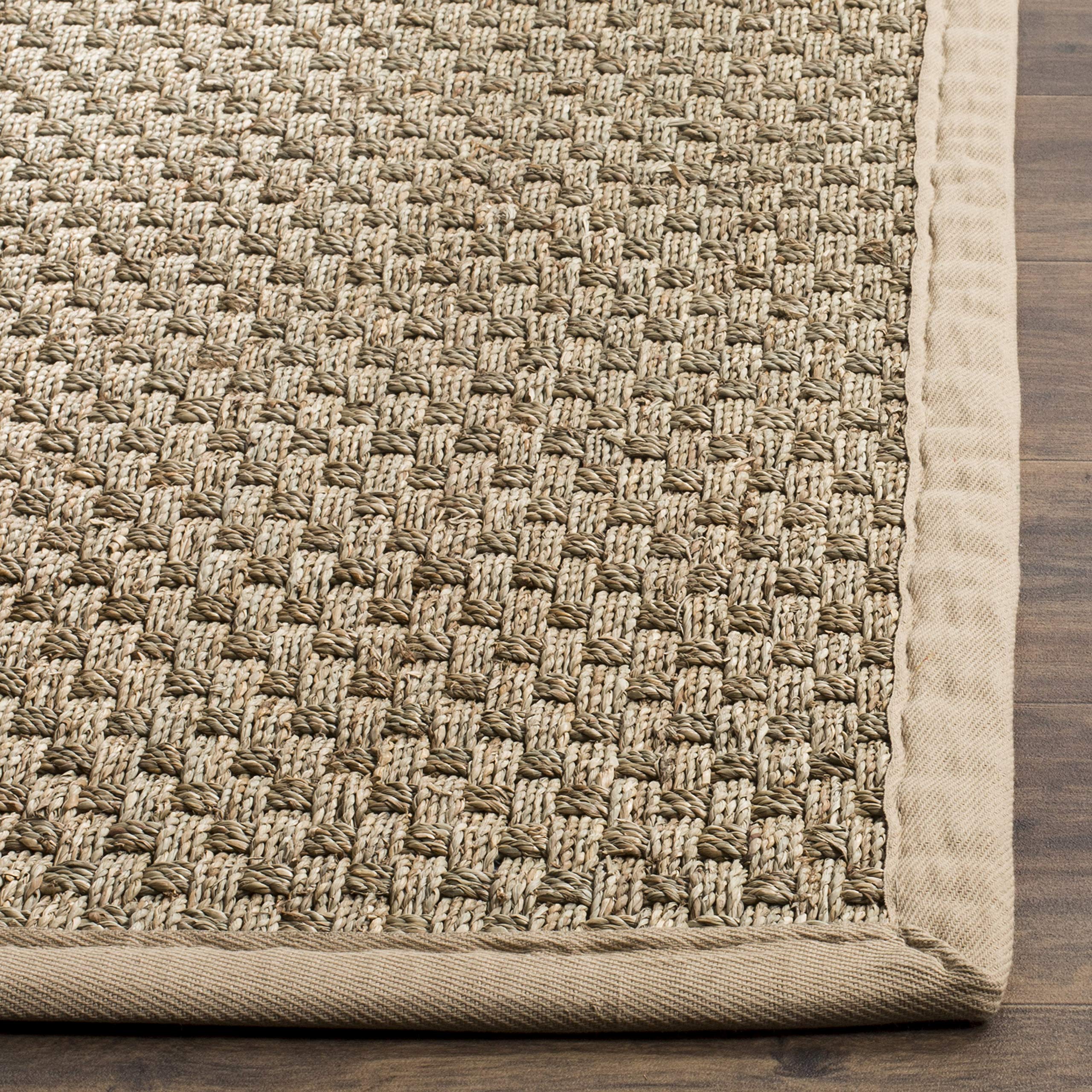 SAFAVIEH Natural Fiber Collection Accent Rug - 2' x 3', Natural &amp; Beige, Border Basketweave Seagrass Design, Easy Care, Ideal for High Traffic Areas in Entryway, Living Room, Bedroom (NF114A) image 6