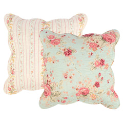Greenland Home Antique Rose Pillow Set, 18 x 18 inches each (x2), Blue 2 Count image 0
