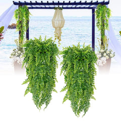 2Pcs Artificial Eucalyptus Teardrop Wreath Greenery Swag, 35 Inch Long Hanging Eucalyptus Leaves Fake Plant Garland, Spring Summer Teardrop Swag for Front Door Indoor Outdoor Wall Window Decor image 2