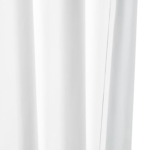Room Darkening Blackout Window Curtain with Grommets, 52 x 84 Inches, White - Set of 2 image 5
