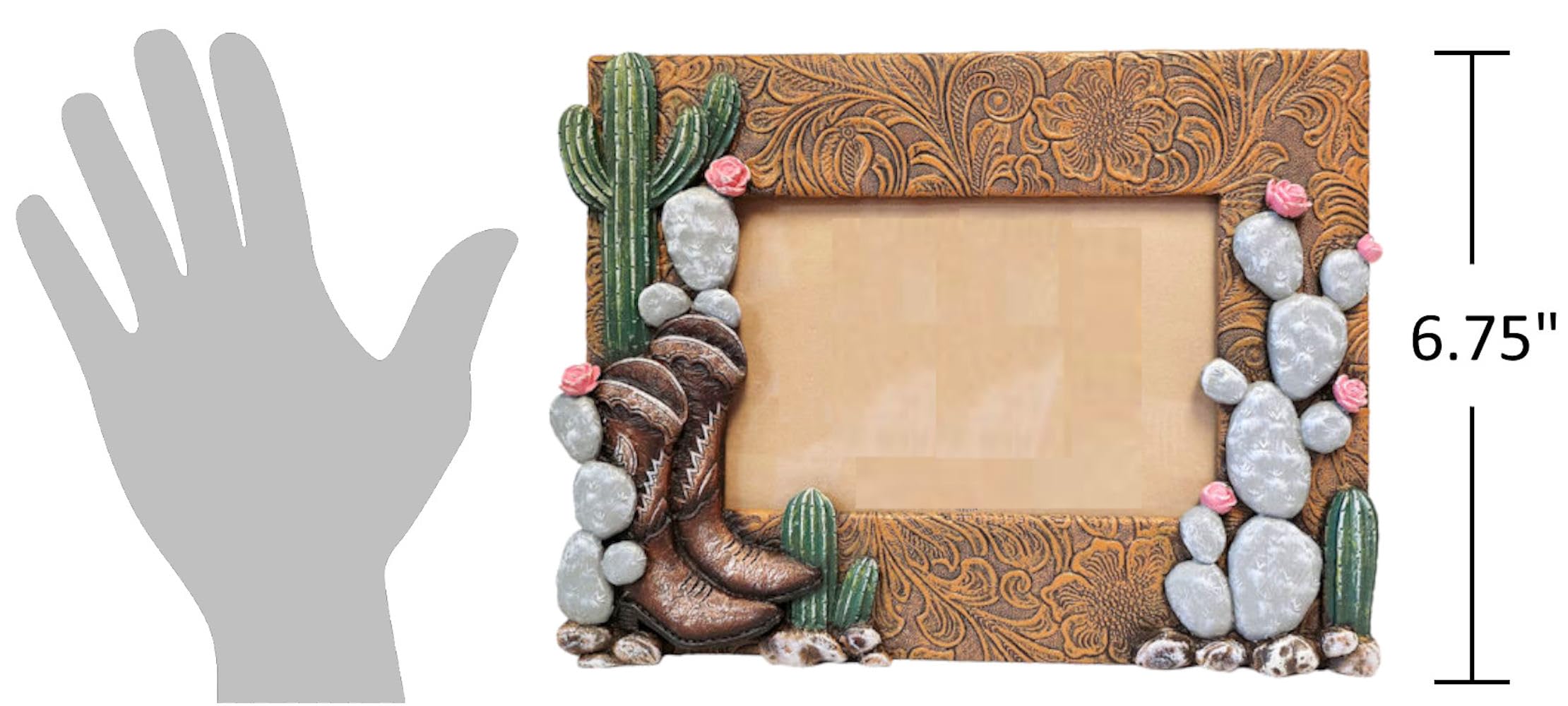 The Bridge Collection 4x6 Western Boots and Cactus Picture Frame - Western Home Decor Items - Picture Frame for Western, Cowgirl, or Country Decor image 7