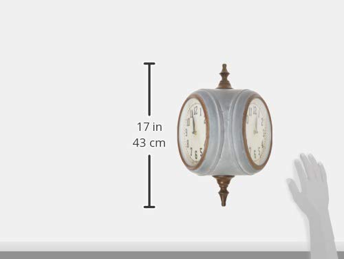 Creative Co-Op Metal Double Sided Wall Clock image 2