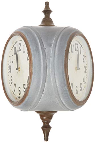 Creative Co-Op Metal Double Sided Wall Clock image 4