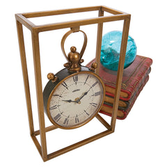 Design Toscano Industrial Age Mantel Clock, 13 Inch, Metalware, Brass image 2