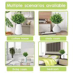 HTEEP 12Pcs artificial Boxwood shrubs, UV resistant and colorfast, outdoor artificial flowers, artificial farm greens, poplar stem false plants, gardens, offices image 3