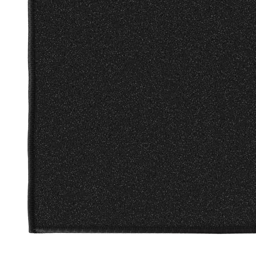 Machine Washable Modern Solid Design Non-Slip Rubberback 2x3 Traditional Area Rug for Entryway, Bedroom, Kitchen, Bathroom, 2'3" x 3', Black image 4