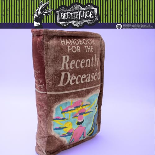 Franco Collectibles Beetlejuice for The Recently Deceased Book Bedding Super Soft Plush Decorative Throw Pillow, 14 in X 9 in, (Officially Licensed Product) image 1