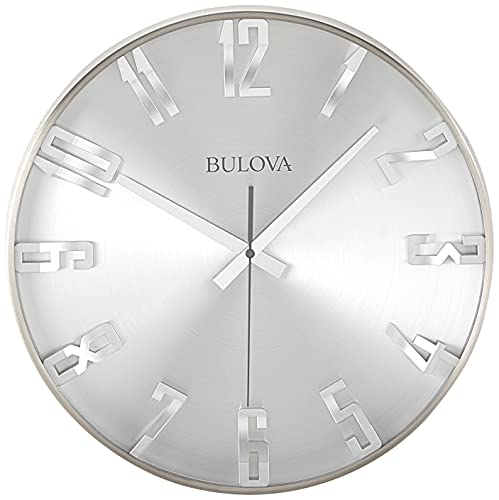 Bulova C4846 Director Wall Clock, Satin Pewter Finish image 3